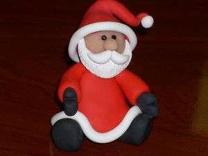 Handmade Polymer clay Santa Claus Figurine Christmas  