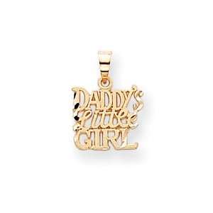  14k Daddys Little Girl Charm   Measures 16.8x12.2mm 