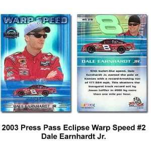 Press Pass Eclipse Warp Speed Dale Earnhardt, Jr. Card  