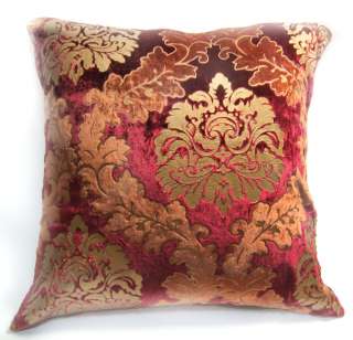 EW03 Red Gold Embroider Aster Velvet Cushion/Pillow/Throw Cover*Custom 