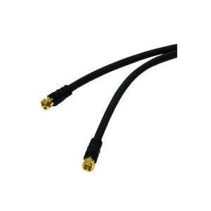   75 Ohm RG6 Coaxial Video Cable Flexible PVC Jacket Black Electronics
