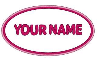 Embroidered Name Patches Custom Oval Motorcycle Biker Tags DOUBLE 