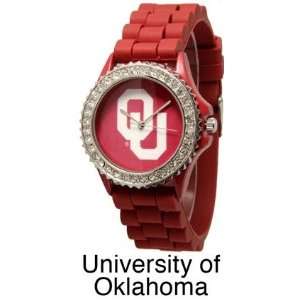  Collegiate Watch, University of Oklahoma, Red, Bling Bling 