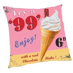  99 Ice Cream Flake Pillow