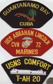 USMC BASEBALL CAP/HAT PATCH USS ABE LINCOLN CVN 72 MARINE DETACHMENT 