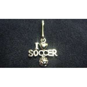  I Love Soccer Zipper Pull (Brand New) 