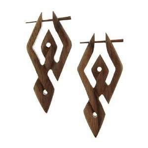 SAVU   Organic Hand Carved Sono Wood Earrings with Wood Post   From 