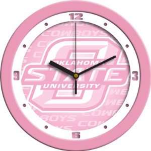  Oklahoma State Cowboys 12 Pink Wall Clock
