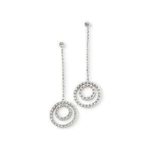  Fun and Dangly 14k White Gold 3/8 ct Concentric Circle 