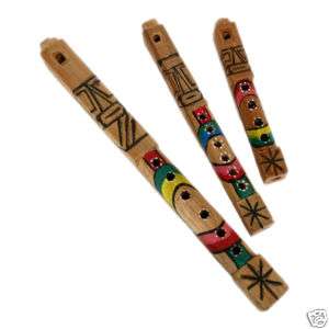 Three Sizes Carved Wood Flutes Recorder Fair Trade Peru  