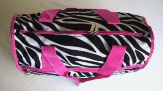 19Duffel/Tote Bag Luggage/Purse Travel Case Zebra Pink  