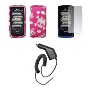   Screen Protector + Rapid Car Charger for LG Rumor Touch LN510 Cell