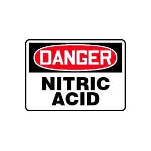  DANGER NITRIC ACID 10 x 14 Adhesive Dura Vinyl Sign 