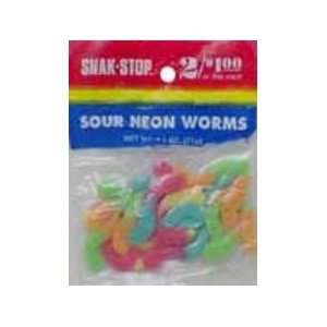 SATHERS 87136 CANDY SOUR NEON WORMS Grocery & Gourmet Food