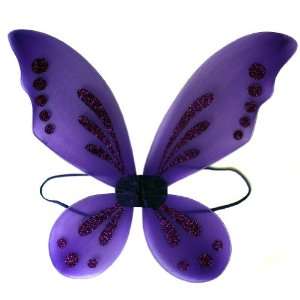  Girls Purple Fairy Princess Dressup Wings Toys & Games