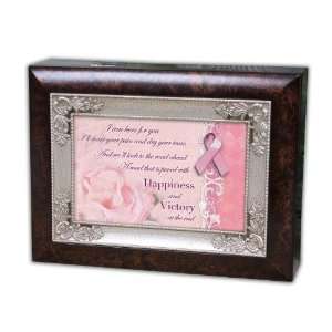 Breast Cancer Pink Ribbon Awareness Music Box Plays How Great Thou Art 