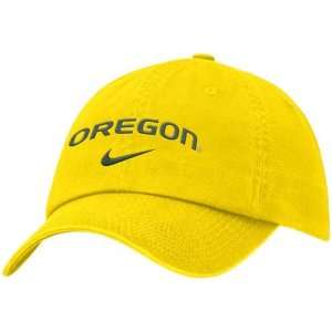  Nike Oregon Ducks Yellow Campus Adjustable Hat Sports 