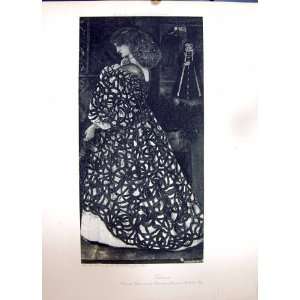 1896 ART JOURNAL SIDONIA BEAUTIFUL LADY BURNE JONES