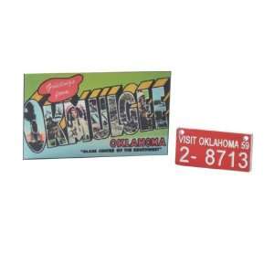   Miniature Okmulgee Oklahoma Sign and License Plate Toys & Games