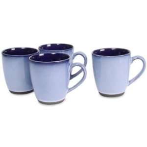  Sango Nova Blue Mug, Set of 4