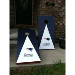 New England Patriots New Cornhole Board Set, Bean Bag Toss Game, 2 