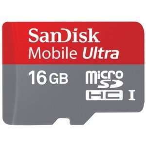  SanDisk Ultra 16GB microSDHC Card Plus Adapter (SDSDQUA 