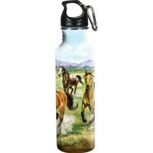  Running Horses Stainless Steel Water Bottle Sports 