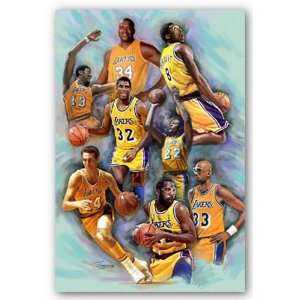   NBA Magic Johnson, Kareem Abdul Jabbar Kobe Bryant