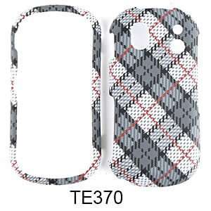 CELL PHONE CASE COVER FOR SAMSUNG INTENSITY II 2 U460 WHITE GRAY PLAID