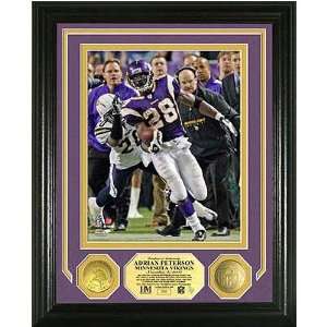  Adrian Peterson Nfl Single Game Rushing Record Photo Mint W 