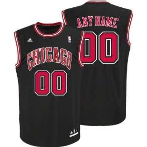  Chicago Bulls Black Replica Jersey Customizable NBA 