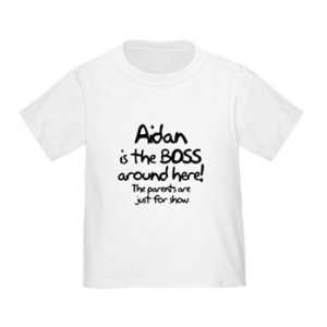  Personalized Aidan is the Boss Infant Toddler Shirt Baby