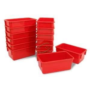 Plastic Bin Red (set of 10) 