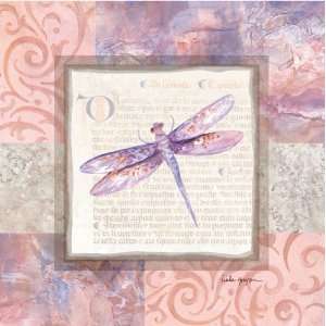  Collaged Dragonflies III Canvas Reproduction