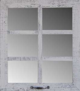  Rustic 6 Pane Barnwood Frame 19 1/2 x 22 Window Mirrors Wall Home 