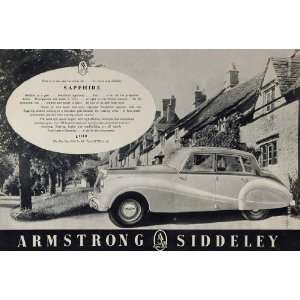    Siddeley Saphire Saloon Car Ad   Original Print Ad
