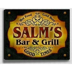  Salms Bar & Grill 14 x 11 Collectible Stretched 