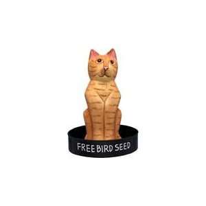  New Bobbo Inc Bird Feeder Cat Orange Tabby Wire Mesh 