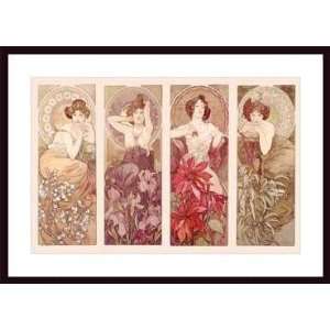   Flowers   Artist Alphonse Mucha  Poster Size 36 X 24