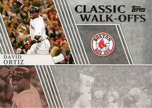2012 Topps Classic Walk Offs David Ortiz #CW 4 Boston Red Sox  