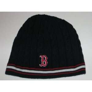  BOSTON RED SOX SCULLY WINTER HAT / CAP  Black with Red 