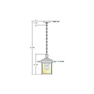 Hanover Lantern B28520ALM Indian Wells Large 1 Light Outdoor Hanging 