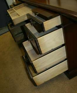 Stow Davis mahogany oversize executive desk credenza  