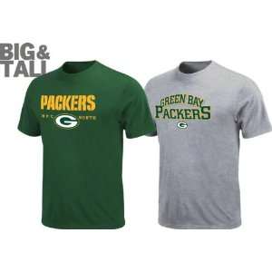 Green Bay Packers Big & Tall Raise the Decibels 2 T Shirt Combo Pack 