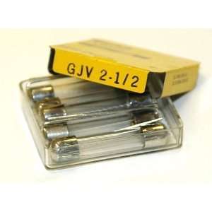  Box of (5) Bussmann GJV 2 1/2 Amp @ 250 Volts or Less 1/4 