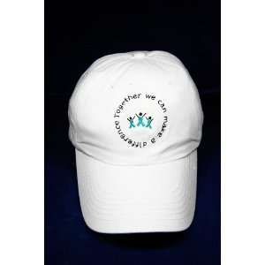  Teal Ribbon Baseball Hat   We Can Make A Difference 