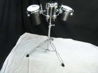 DDRUM 0608 Deccabons 6 8 black fiberglass DRUMS   NEW with Stand 