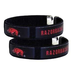  Arkansas Razorbacks   NCAA Fan Band Bracelet (2 Pack 