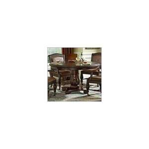Steve Silver Antoinette Round Formal Dining Table in Distressed Cherry 
