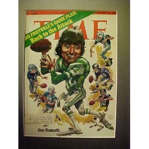 Joe Namath October 16, 1972 Time Magazine Professionally Matted Cover 